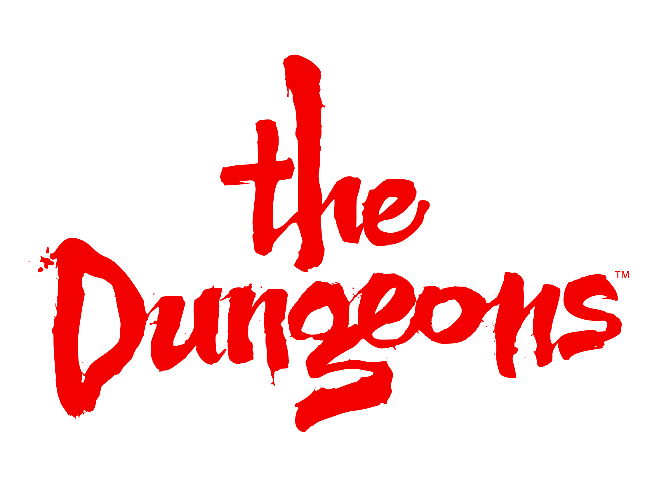 In red eerie text. It reads The Dungeon.