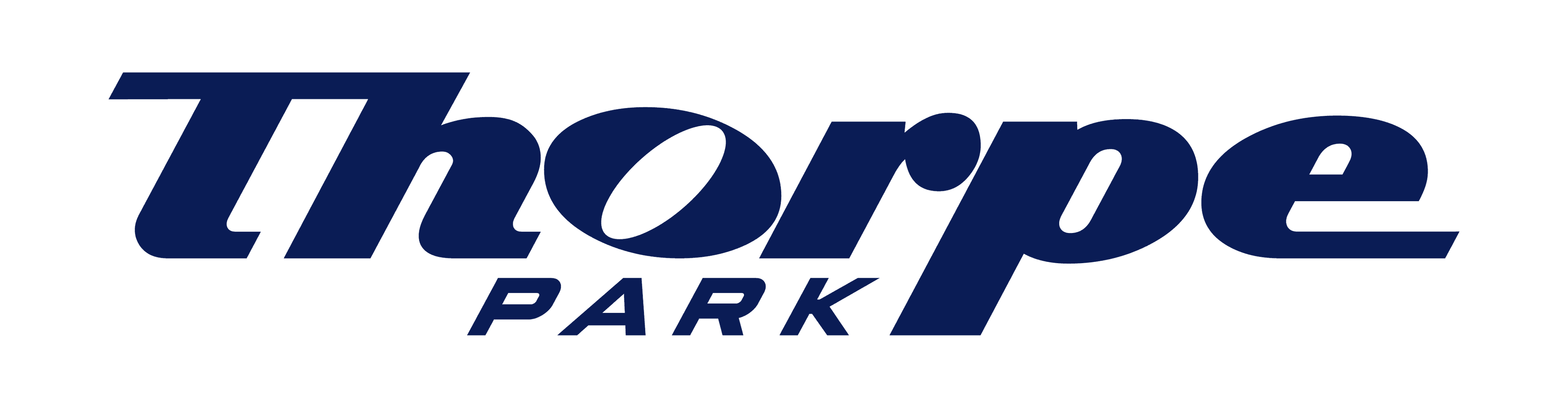 Navy text Thorpe features Park in all capitals just below.